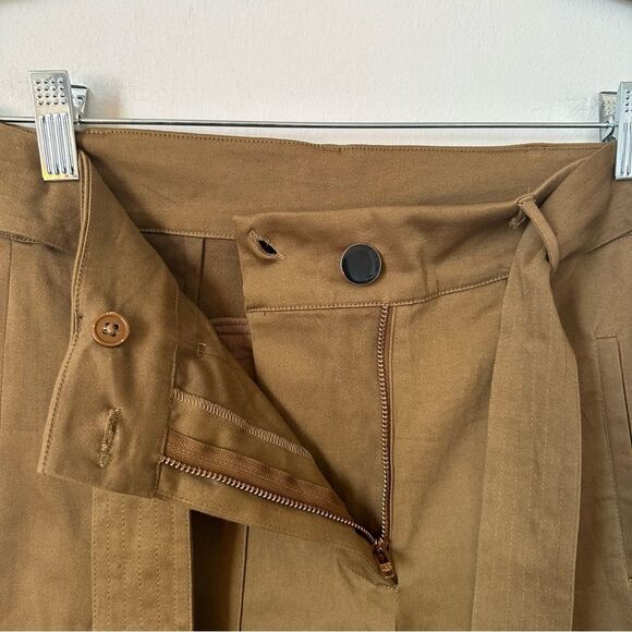 NWT Cleobella Charlotte Organic Cotton Belted Wide-Leg Pants in Camel Size XS - Picture 6 of 8